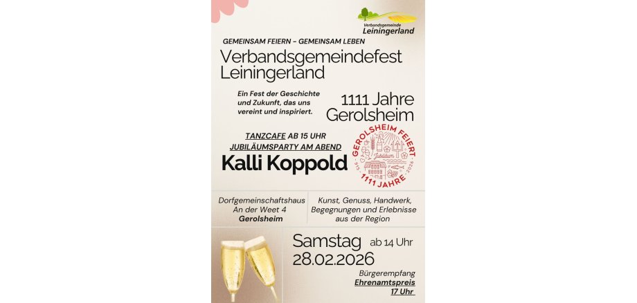 Flyer VG Fest - 1111 Jahre Gerolsheim - 1