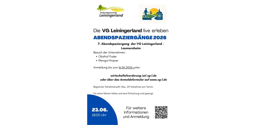 7. Abendspaziergang - Laumersheim 23. Juni 2026 - 1 7. Abendspaziergang - Laumersheim 23. Juni 2026 - 1